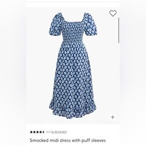 Never worn with tags! J Crew Factory smocked midi dress - Size Medium